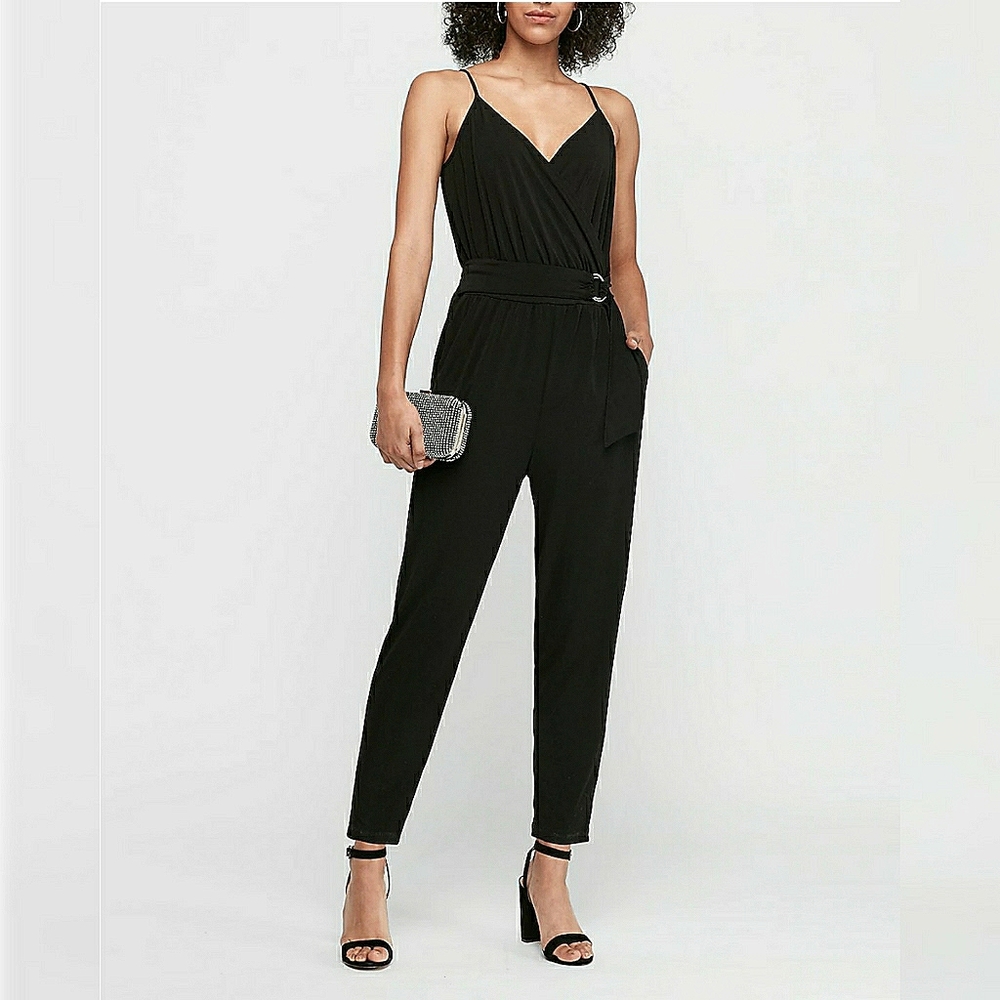 Express Black Sleeveless Jumpsuit S
